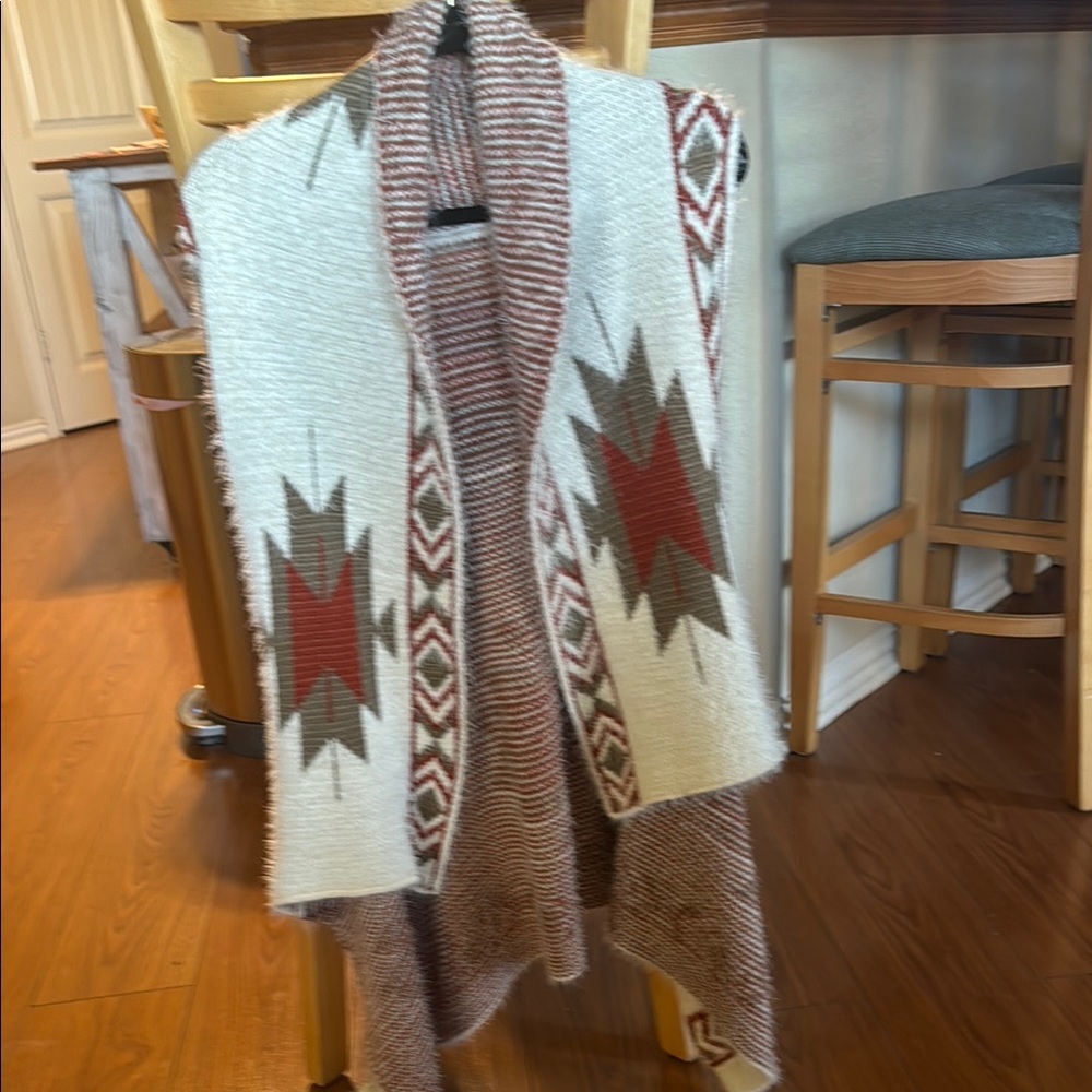 Tribal Pattern Knit Cardigan